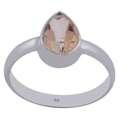 Beautiful Gemstone Citrine Pear Shape 925 Sterling Solid Silver Ring - R1001267-3