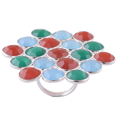 Green Onyx, Carnelian, Aqua Chalcedony - R1001344-9