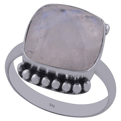Rainbow Moonstone 925 Sterling Silver Ring - R1001379-64