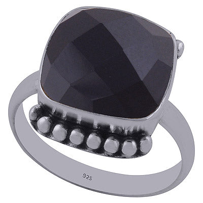 Black Onyx 925 Sterling Silver Ring - R1001379-89