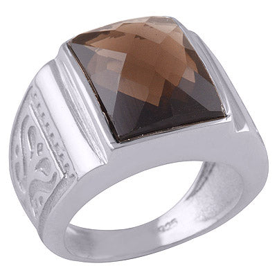 Smoky Topaz 925 Sterling Silver Ring - R1001436-21