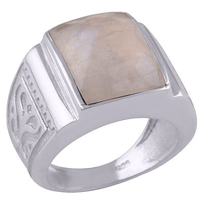 Rainbow Moonstone 925 Sterling Silver Ring - R1001436-77