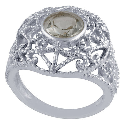 Green Amethyst 925 Sterling Silver Ring - R1001488-41