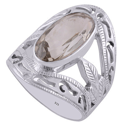 Green Amethyst 925 Sterling Silver Ring - R1001589-44