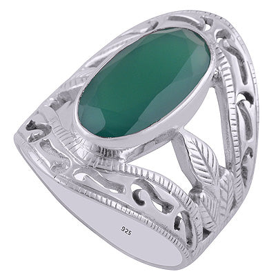 Green Onyx 925 Sterling Silver Ring - R1001589-45