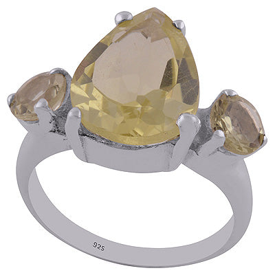 Lemon Topaz 925 Sterling Silver Ring - R1001615-56