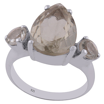 Green Amethyst 925 Sterling Silver Ring - R1001615-63