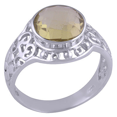 Lemon Topaz 925 Sterling Silver Ring - R1001616-80