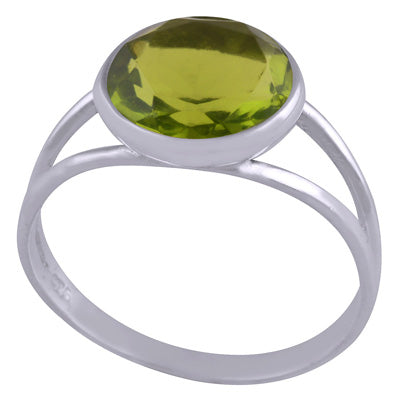Alluring Split Work Around Cubic Zirconia Round Shape 925 Sterling Solid Silver Ring - R1001618-135
