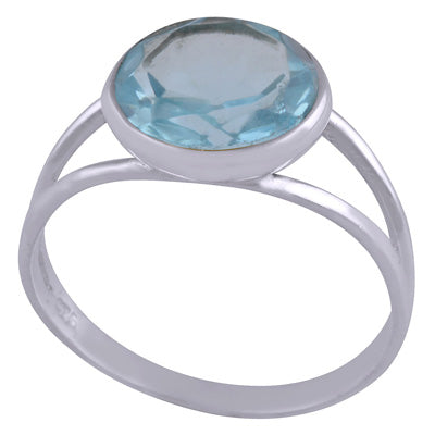 Alluring Split Work Around Cubic Zirconia Round Shape 925 Sterling Solid Silver Ring - R1001618-136