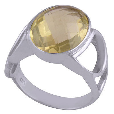 Lemon Topaz 925 Sterling Silver Ring - R1001620-6