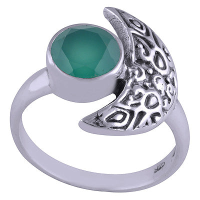 Green Onyx 925 Sterling Silver Ring - R1001626-93