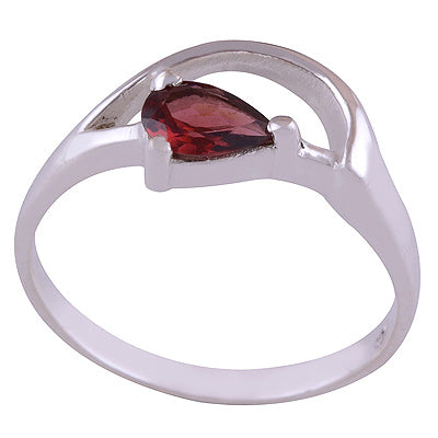 Stunning Designed Garnet Pear Shape 925 Sterling Solid Silver Ring - R1001634-8