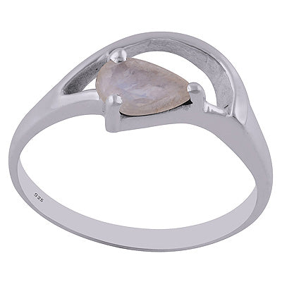 Stunning Designed Rainbow Moonstone Pear Shape 925 Sterling Solid Silver Ring - R1001634-82