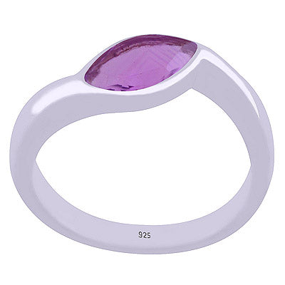 Amethyst 925 Sterling Silver Ring - R1001647-1