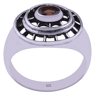 Smoky 925 Sterling Silver Ring - R1001649-38