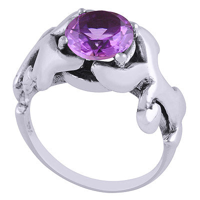 Amethyst 925 Sterling Silver Ring - R1001665-1