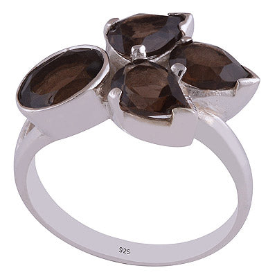 Smoky Topaz 925 Sterling Silver Ring - R1001690-26