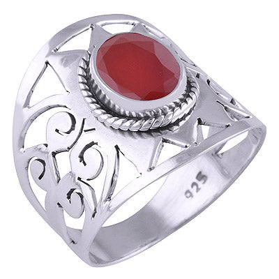 Carnelian 925 Sterling Silver Ring - R1001706-65