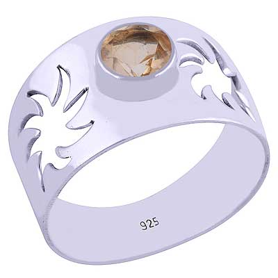 Citrine 925 Sterling Silver Ring - R1001728-9