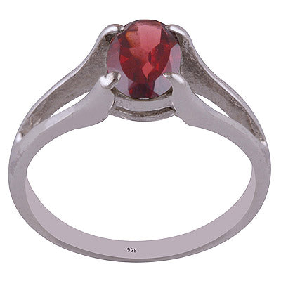 Garnet 925 Sterling Silver Ring - R1001765-5