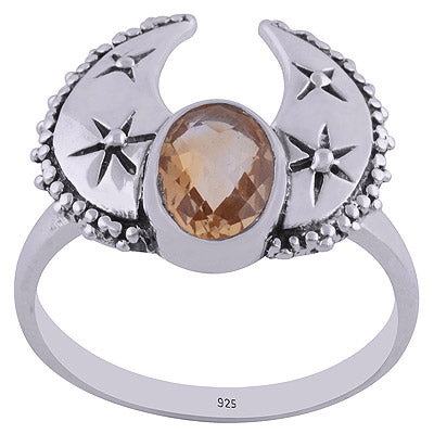 Citrine 925 Sterling Silver Ring - R1001812-14