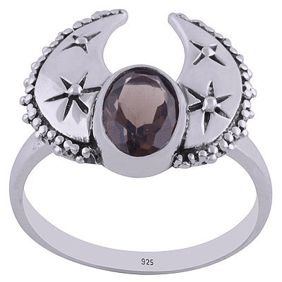 Smoky Topaz 925 Sterling Silver Ring - R1001812-28