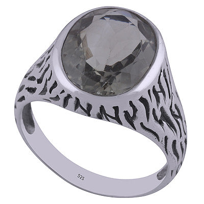 Green Amethyst 925 Sterling Silver Ring - R1001814-46