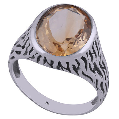 Citrine 925 Sterling Silver Ring - R1001814-6