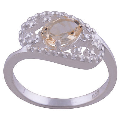 Citrine 925 Sterling Silver Ring - R1001819-16