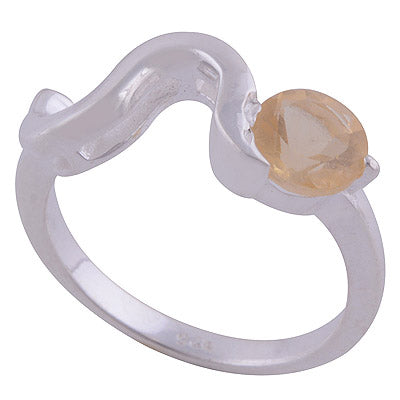 Citrine 925 Sterling Silver Ring - R1001826-7