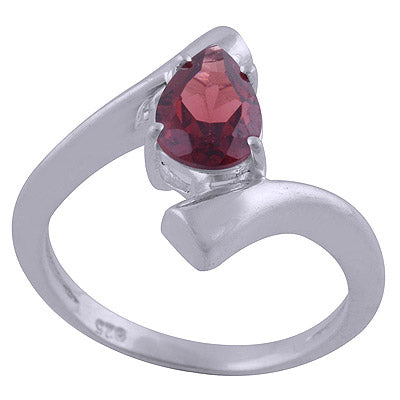 Garnet 925 Sterling Silver Ring - R1001827-1