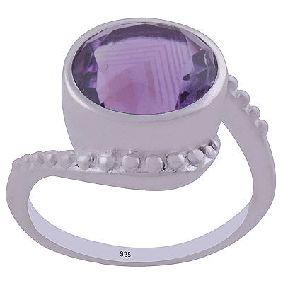 Amethyst 925 Sterling Silver Ring - R1001832-1