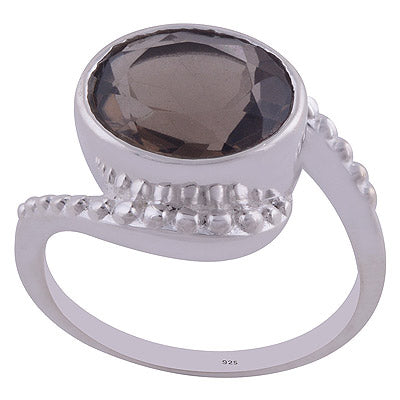 Smoky Topaz 925 Sterling Silver Ring - R1001832-11