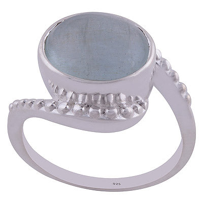 Aqua Chalcedony 925 Sterling Silver Ring - R1001832-17