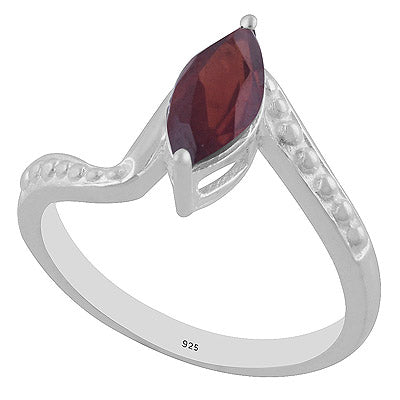 Garnet 925 Sterling Silver Ring - R1001833-45