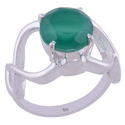 Green Onyx 925 Sterling Silver Ring - R1001833-76