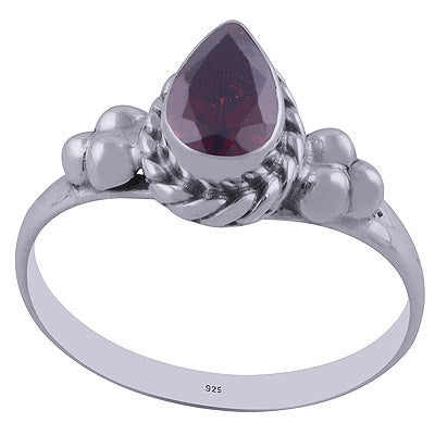 Garnet 925 Sterling Silver Ring - R1001845-8