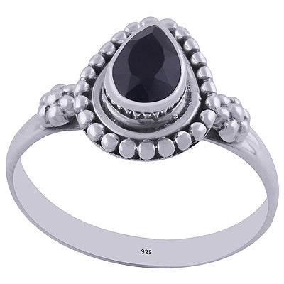 Black Onyx 925 Sterling Silver Ring - R1001846-43