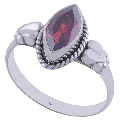 Garnet 925 Sterling Silver Ring - R1001851-8
