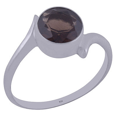 Smoky Topaz 925 Sterling Silver Ring - R1001862-49