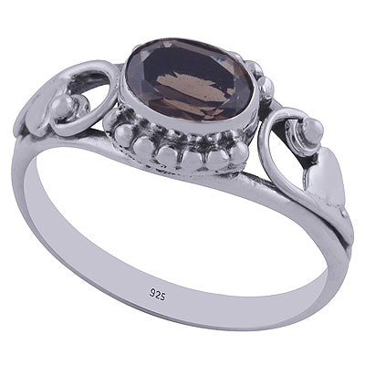 Smoky Topaz 925 Sterling Silver Ring - R1001873-31