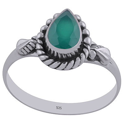 Green Onyx 925 Sterling Silver Ring - R1001877-90