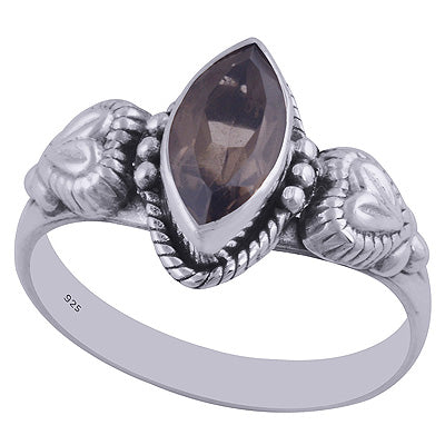 Smoky Topaz 925 Sterling Silver Ring - R1001882-34