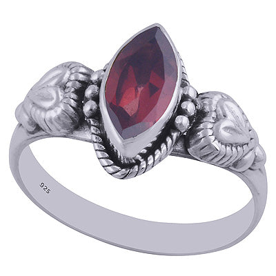Garnet 925 Sterling Silver Ring - R1001882-7