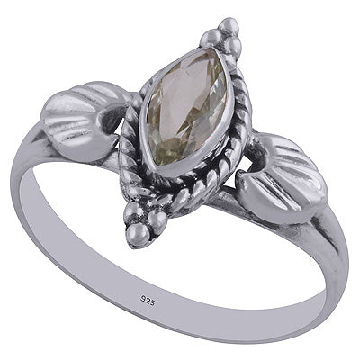 Green Amethyst 925 Sterling Silver Ring - R1001883-77