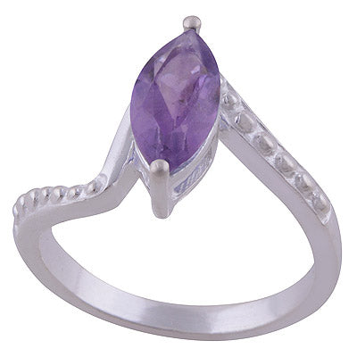 Amethyst 925 Sterling Silver Ring - R1001902-1
