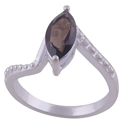 Smoky Topaz 925 Sterling Silver Ring - R1001902-12