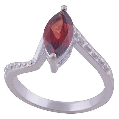 Garnet 925 Sterling Silver Ring - R1001902-5