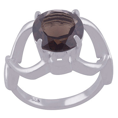Smoky Topaz 925 Sterling Silver Ring - R1001911-16
